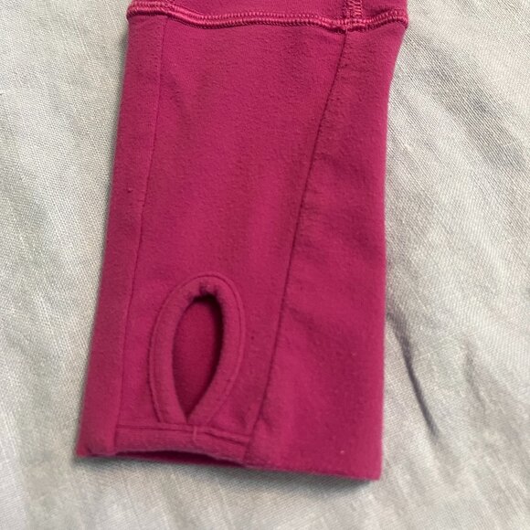 lululemon Define Jacket Size 6 Magenta Pink Black Full Zip Thumbholes Logo Women - Picture 4 of 8